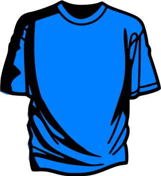 a blue t - shirt on a white background