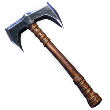 an axe with a wooden handle