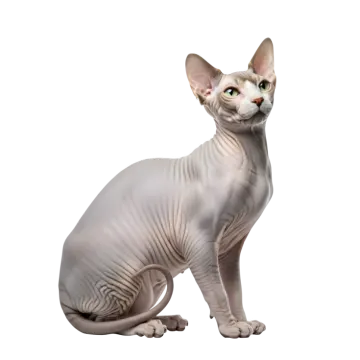 a white cat with green eyes sitting down