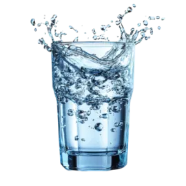 a glass filled with water
