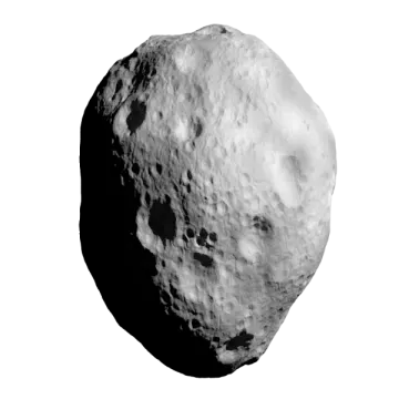 an asteroid on a white background