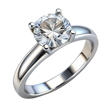 a diamond engagement ring on a white background