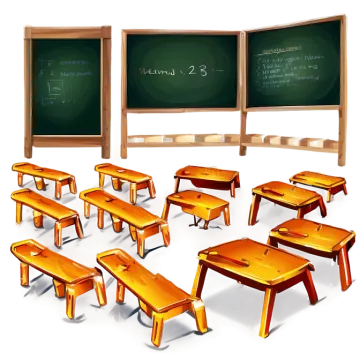 a group of desks