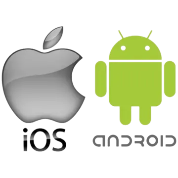 an apple and android logos