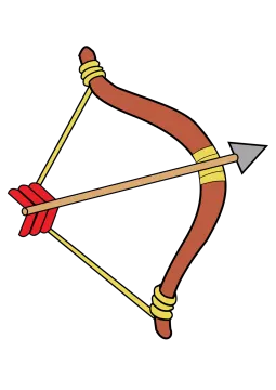 a bow and arrow