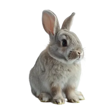 rabbit isolated on a white background