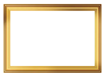 a gold frame on a white background