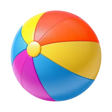 a beach ball on a white background