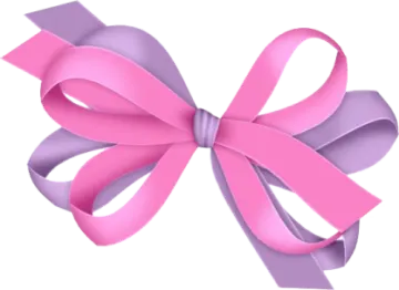 a pink ribbon on a white background