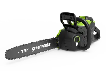 a greenworks chainsaw is shown on a white background