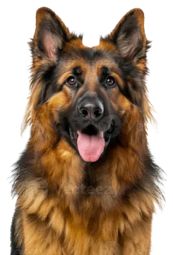 a close up of a german shepherd dog