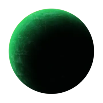 a green ball on a white background