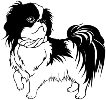 a black and white drawing of a dog