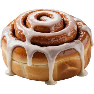 a close up of a glazed dough with icing