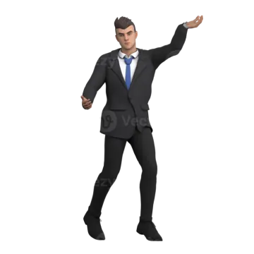 a man in a suit and tie is dancing