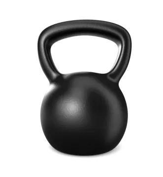 a black kettle on a white background