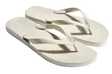 a pair of white sandals on a white background