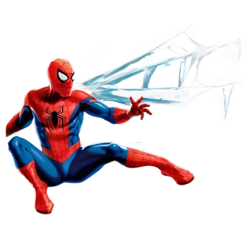 a man in a spider suit flying through the air