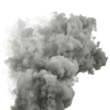 a black smoke cloud on white background