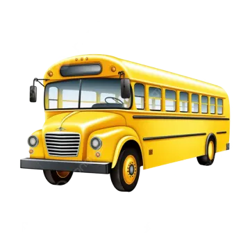 a yellow school bus on a white background