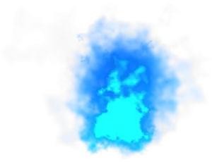 a blue cloud on a white background