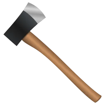 an axe on a white background