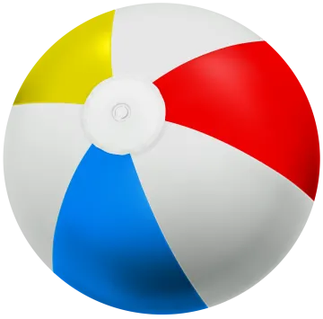 a beach ball on a white background