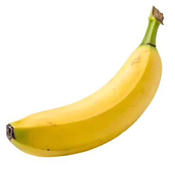a banana on a white background