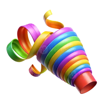 an image of a rainbow colored object