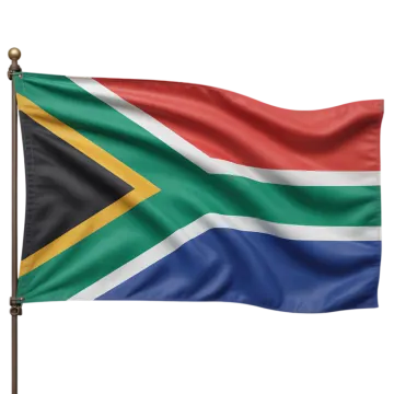the flag of south africa flying in the wind
