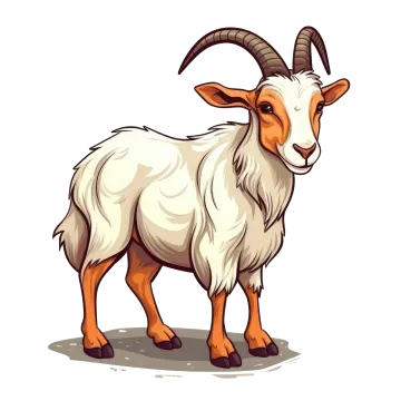 a goat on a white background