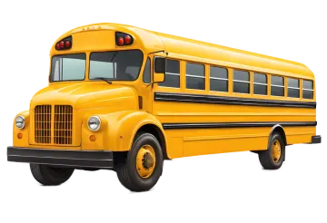 a yellow school bus on a white background