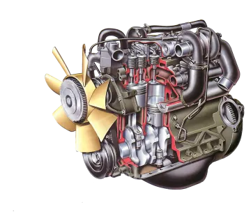 a drawing of an engine on a white background
