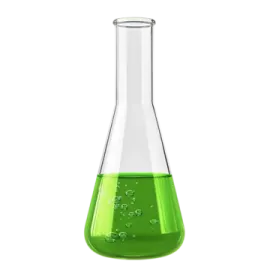 a green liquid in a test tube