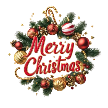 a christmas wreath with the words merry christmas