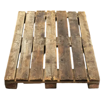 a wooden palle on a white background