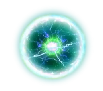 an image of a green and blue plasma ball