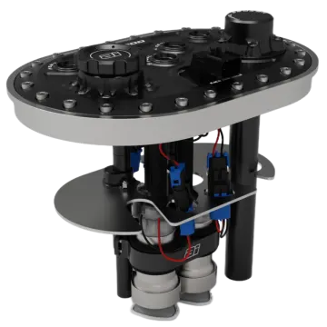 a close up view of the hydraulic control system