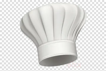 a white chef hat on a transparent background