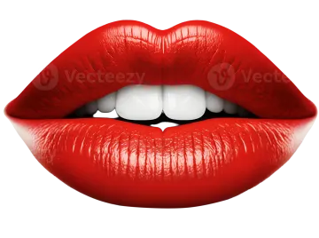 a woman's lips with red lipstick