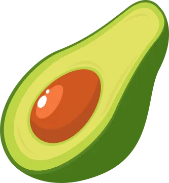 an avocal on a white background