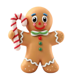 a ginger with a candy cane in his hand