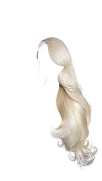 a drawing of a long blonde hair