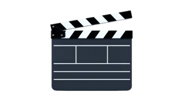 A clap on a white background
