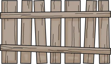 a wooden fence clipart