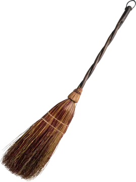 a broom on a white background