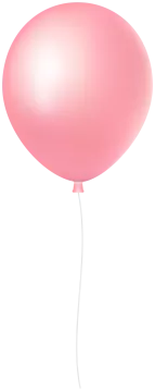 a pink balloon on a white background
