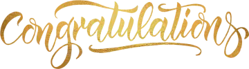 a gold foil lettering that says congratulations