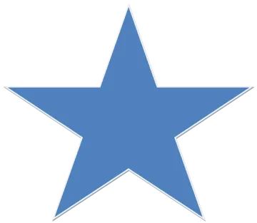 a blue star with white background