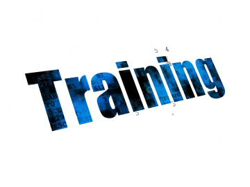 a white background with the words training on it